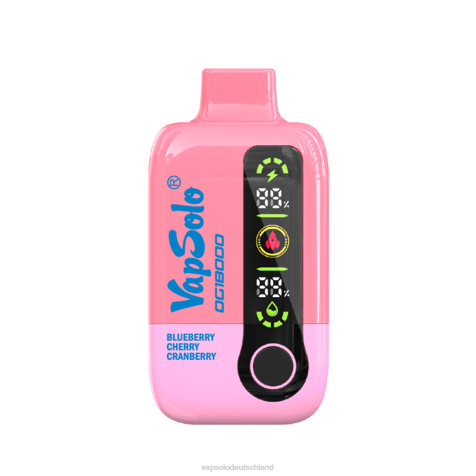 VapSolo Deutschland - Heidelbeere, Kirsche, Cranberry VapSolo DG18000 Einweg-Vapor 480B49
