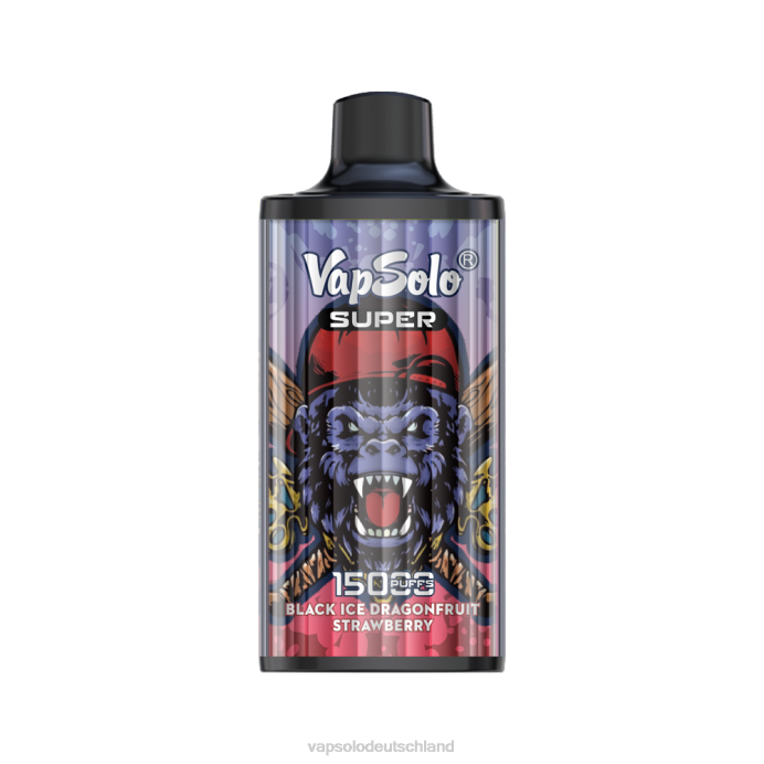 VapSolo Preis - Schwarzes Eis, Drangofrucht-Erdbeere VapSolo SUPER Einweg-Vapor 480B13
