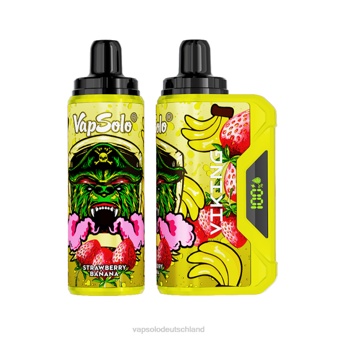 VapSolo Berlin - Erdbeerbanane VapSolo VIKING Einweg-Vapor 480B43