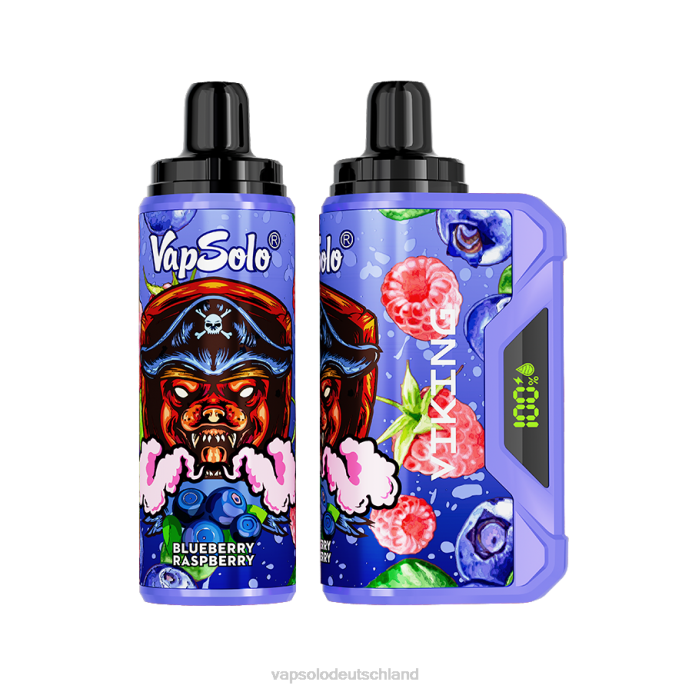 VapSolo Nikotin - Blaubeer-Himbeere VapSolo VIKING Einweg-Vapor 480B38