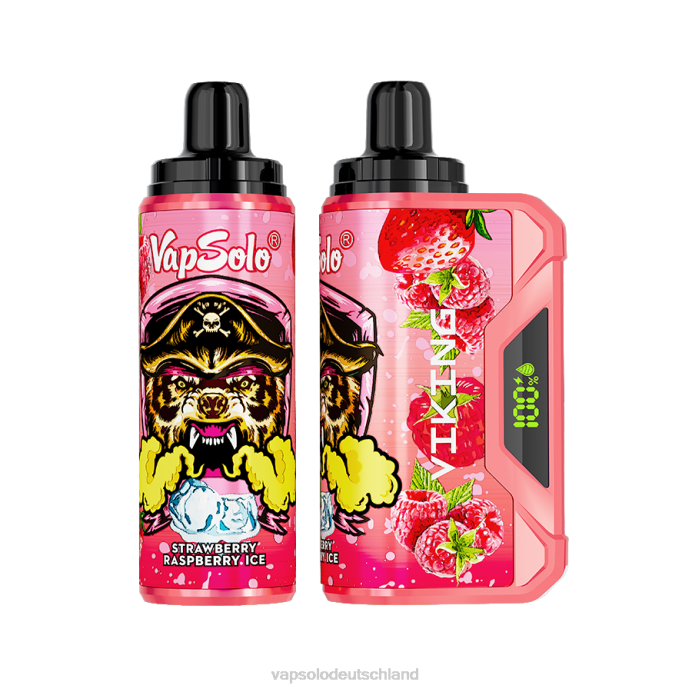 VapSolo Preis - Erdbeer-Himbeer-Eis VapSolo VIKING Einweg-Vapor 480B45