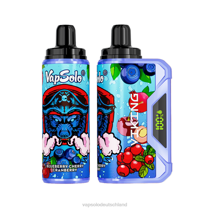 VapSolo Preis - Heidelbeere, Kirsche, Cranberry VapSolo VIKING Einweg-Vapor 480B37
