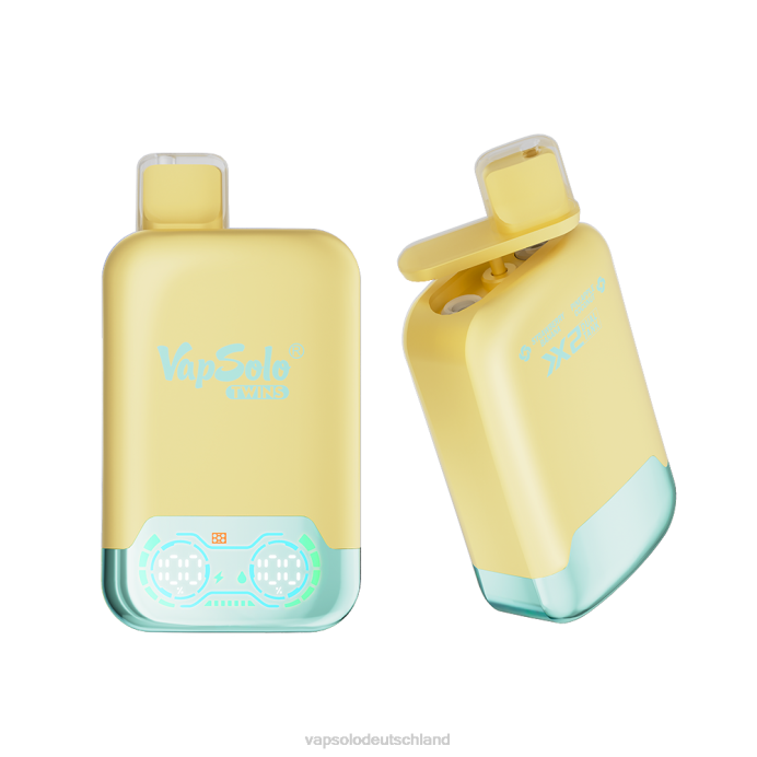 VapSolo Geschmack - Ananas-Kokosnuss und Erdbeer-Banane VapSolo TWINS Einweg-Vapor 480B31