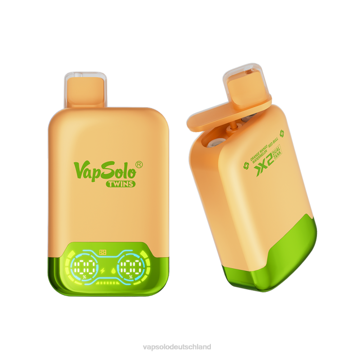 VapSolo Nikotin - Orangen-Mango-Wassermelone und Red Bull VapSolo TWINS Einweg-Vapor 480B30